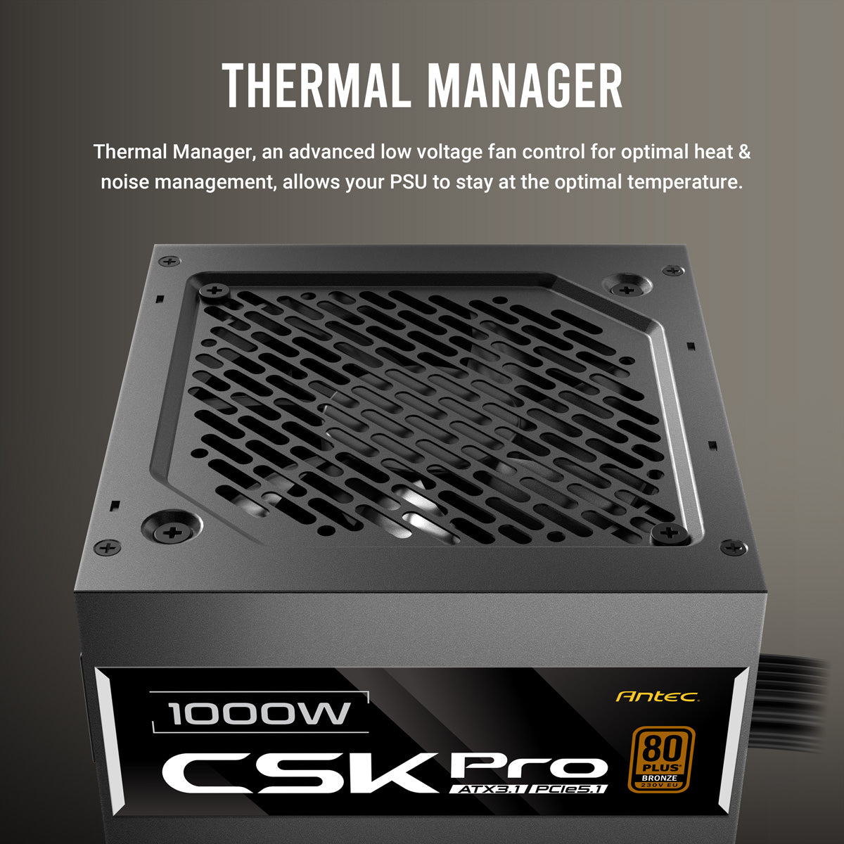 Antec CSK1000 Pro ATX Netzteil 1000 W 80 PLUS Bronze – halbmodular, ATX 3.1, 12VHPWR