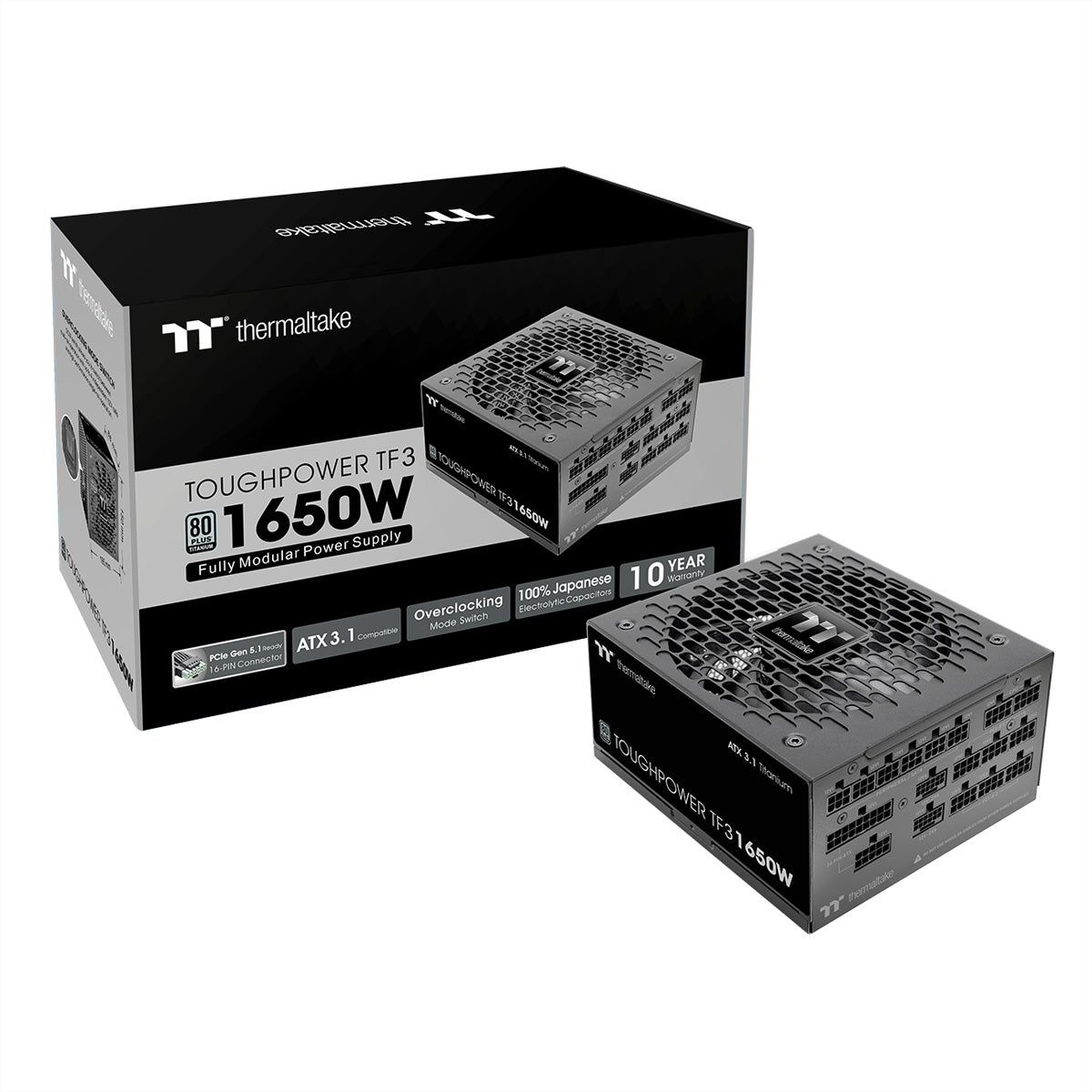 Thermaltake Toughpower TF3 ATX Netzteil 1650 W 80 PLUS Titanium – vollmodular, ATX 3.1, 12VHPWR×2
