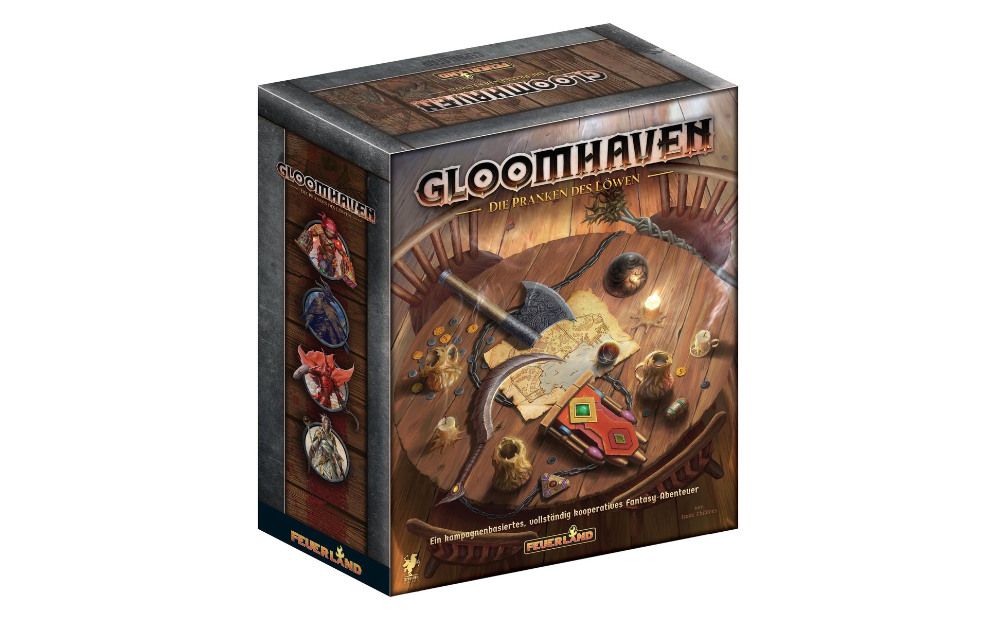 Feuerland Gloomhaven: Die Pranken des Löwen – Strategiespiel, 1–4 Spieler, ab 14 J., 120 min, DE