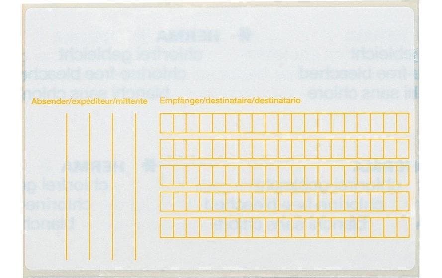 HERMA Schuletiketten – Motiv Beschriftungsvordruck – 118 × 80 mm, abgerundete Ecken, 20 Stk, 20 Bogen