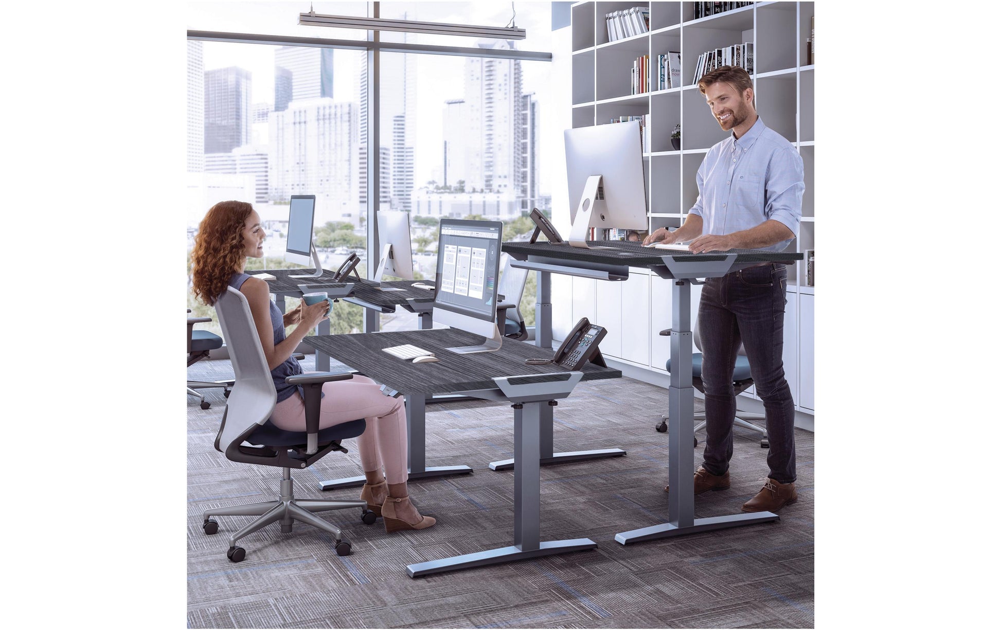 Fellowes Tischplatte – 160 × 80 × 2,5 cm – Eiche – für Levado, Cambio