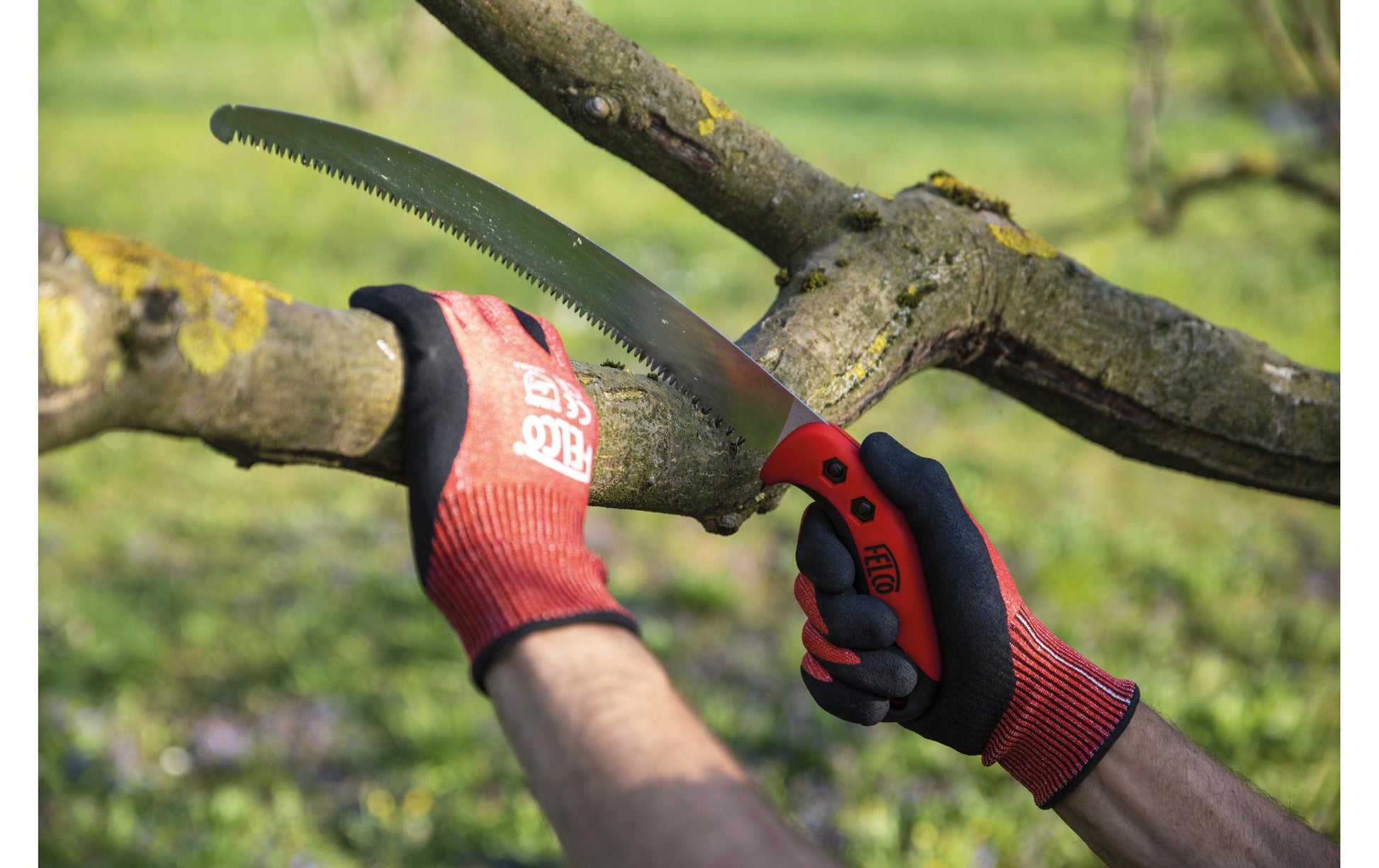 Felco Arbeitshandschuhe FELCO 701 – XL, 1 Stück – Polyester, Schwarz/Rot