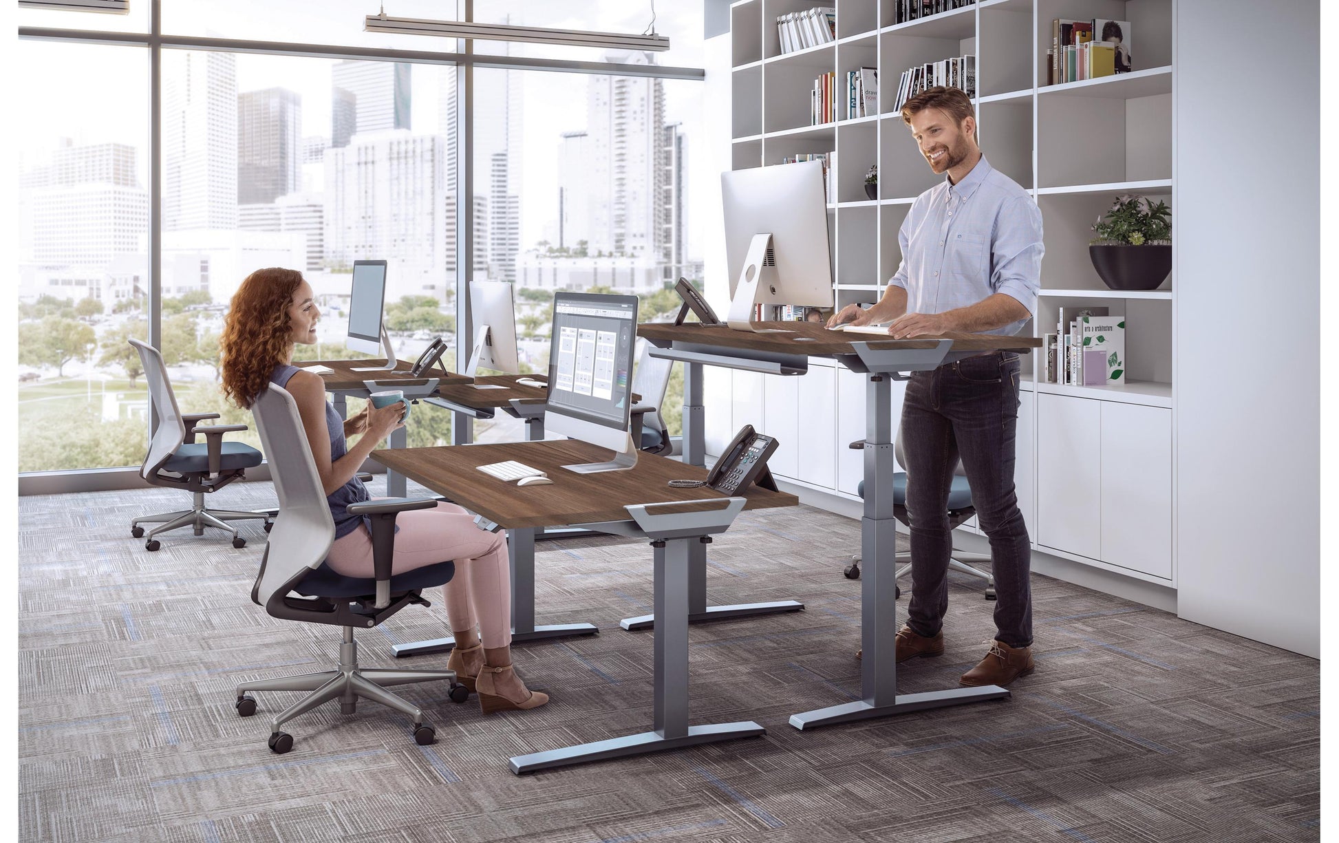 Fellowes Tischplatte – 180 × 80 × 2,5 cm – Walnuss – für Levado, Cambio