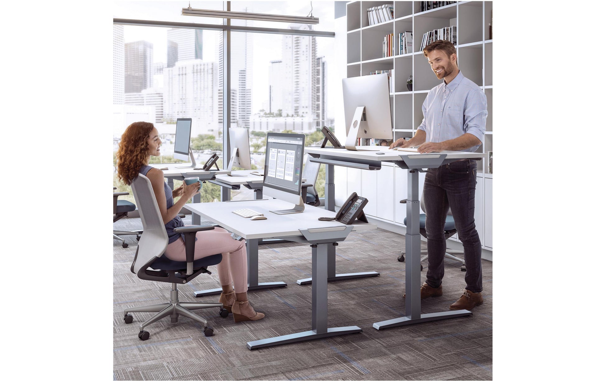 Fellowes Tischplatte – 160 × 80 × 2,5 cm – weiss – für Levado, Cambio