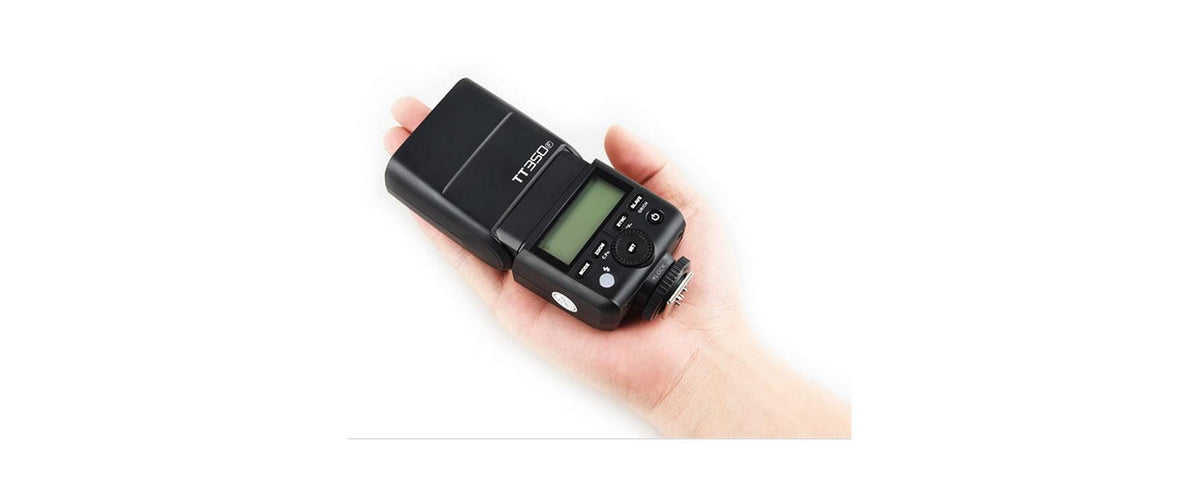 Godox TT350F Blitz – Leitzahl 36, TTL, 5600 K, 2× AA, 2,2 s – für Fujifilm – Schwarz