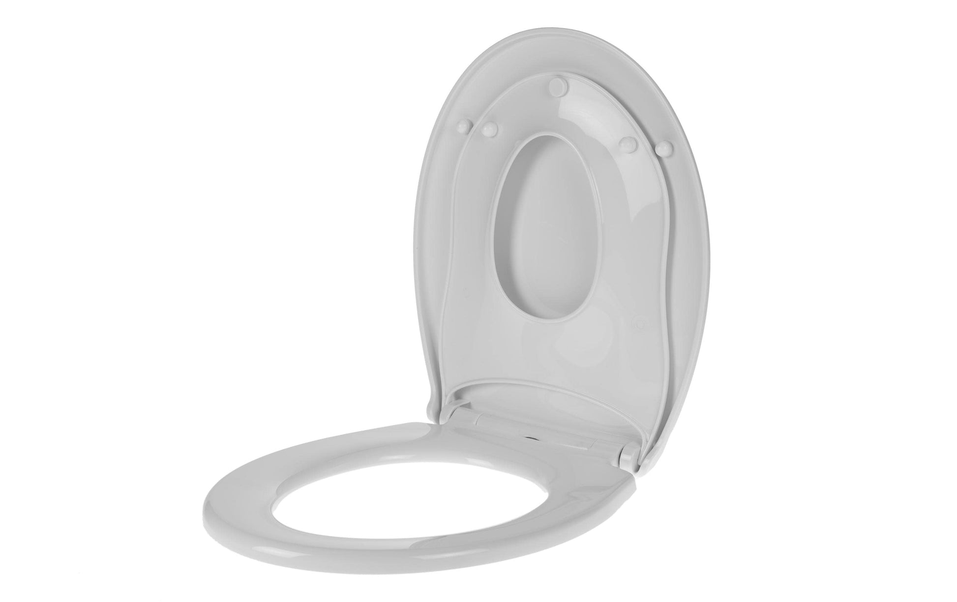 Diaqua WC-Sitz – Polypropylen, weiss, mit Deckel, mit Kindersitzeinlage, 37,1 × 44,8 cm