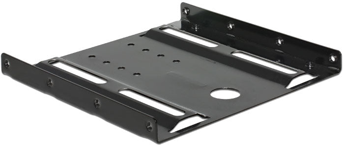 Delock Einbaurahmen 2,5" in 3,5" – Schwarz, Metall