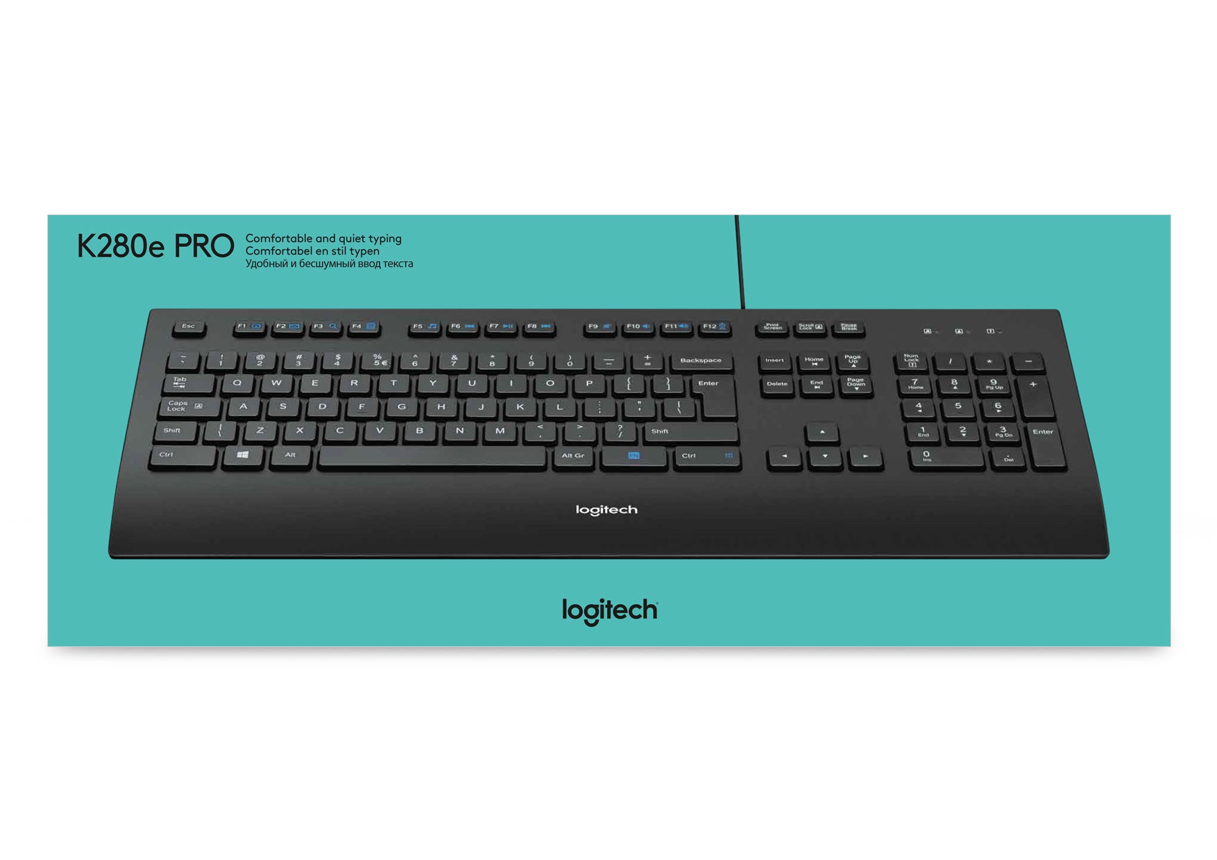 Logitech K280E – Tastatur, kabelgebunden, US-Layout (EN)