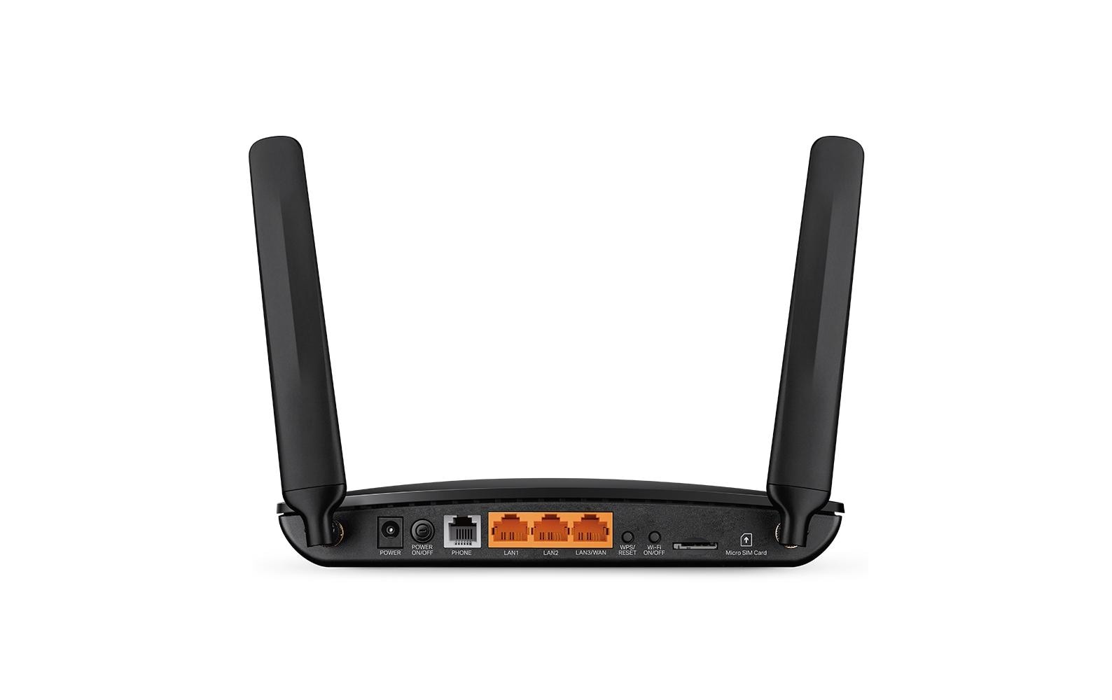 TP-Link TL-MR6500v WLAN-Router – Wi-Fi 4 (802.11n), 300 Mbit/s, 2× LAN, SIM-Slot, RJ-11 (Telefonie)