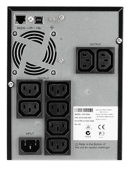 Eaton 5SC USV – 1,0 kVA/700 W, Line-Interaktiv, Rack/Tower, 230 V, 6×C13, C14 Eingang, Blei-Säure, LCD