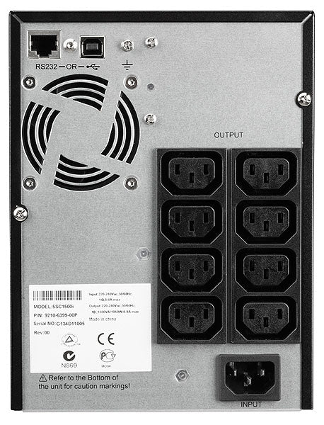 Eaton 5SC1500i USV 1,5 kVA/1050 W Line-Interaktiv – Tower – C13×8, Eingang IEC C14
