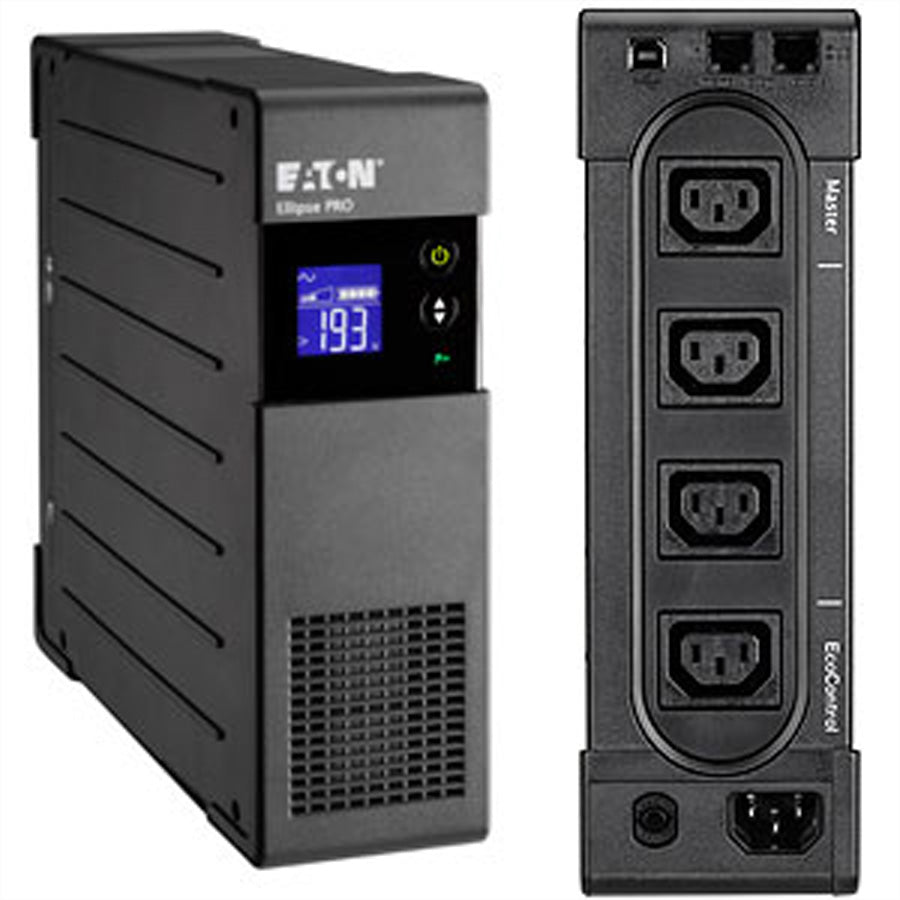 Eaton Ellipse PRO ELP850IEC USV 0,85 kVA/510 W Line-Interaktiv – Tower/2U – C13×4, Eingang IEC C14 – für Works