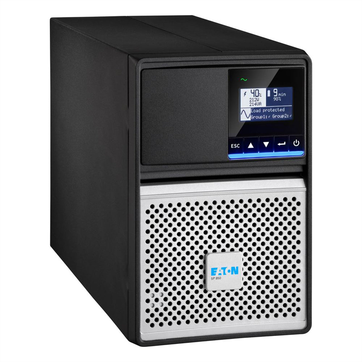 Eaton 5P 850i G2 (5P850IG2) – USV Line-interaktiv, 0,9 kVA/680 W, Tower, 1-phasig, 6× IEC C13, 230 V