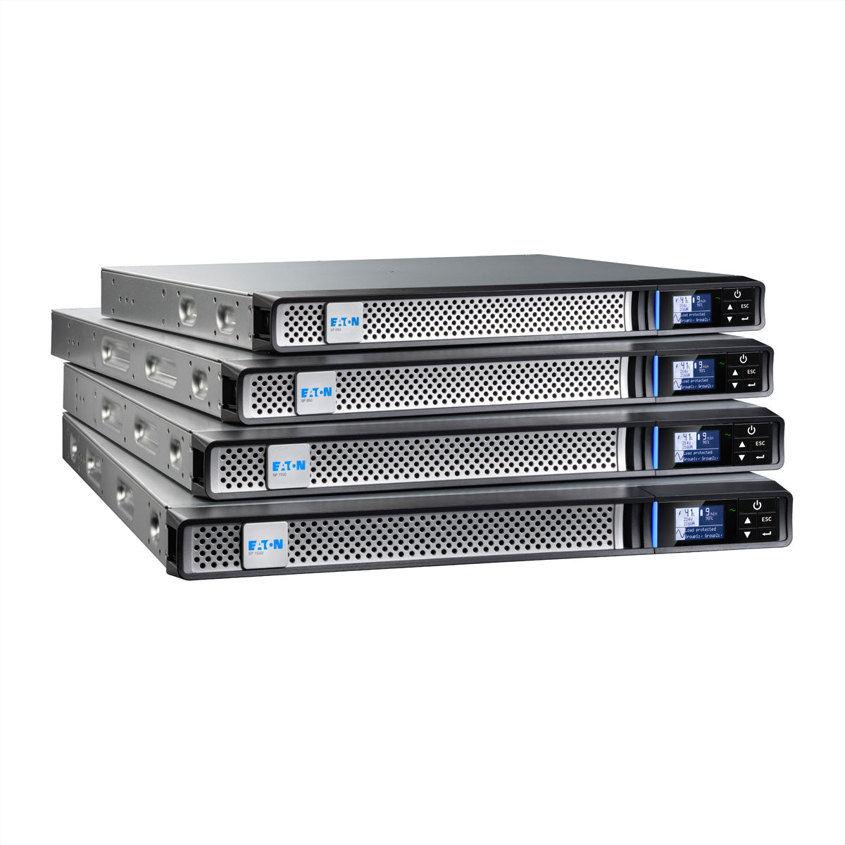 Eaton 5P850IRG2 – USV Line-Interaktiv, 0,9 kVA/680 W, Rack 1U, 4× IEC (C13), VRLA, LCD