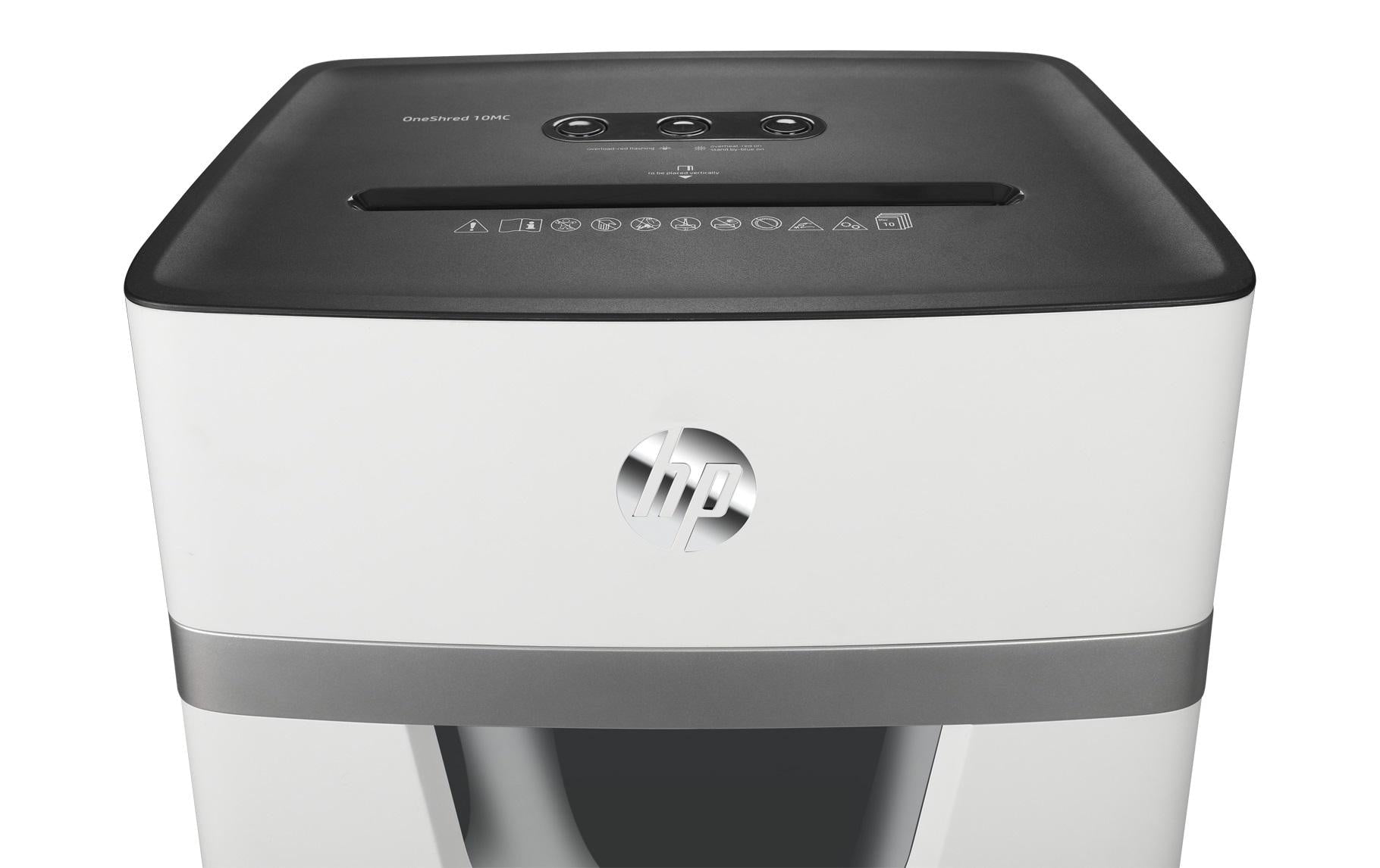 HP OneShred 10MC – Aktenvernichter, DIN P-5, Mikroschnitt 2 × 15 mm, 10 Blatt, 20 l
