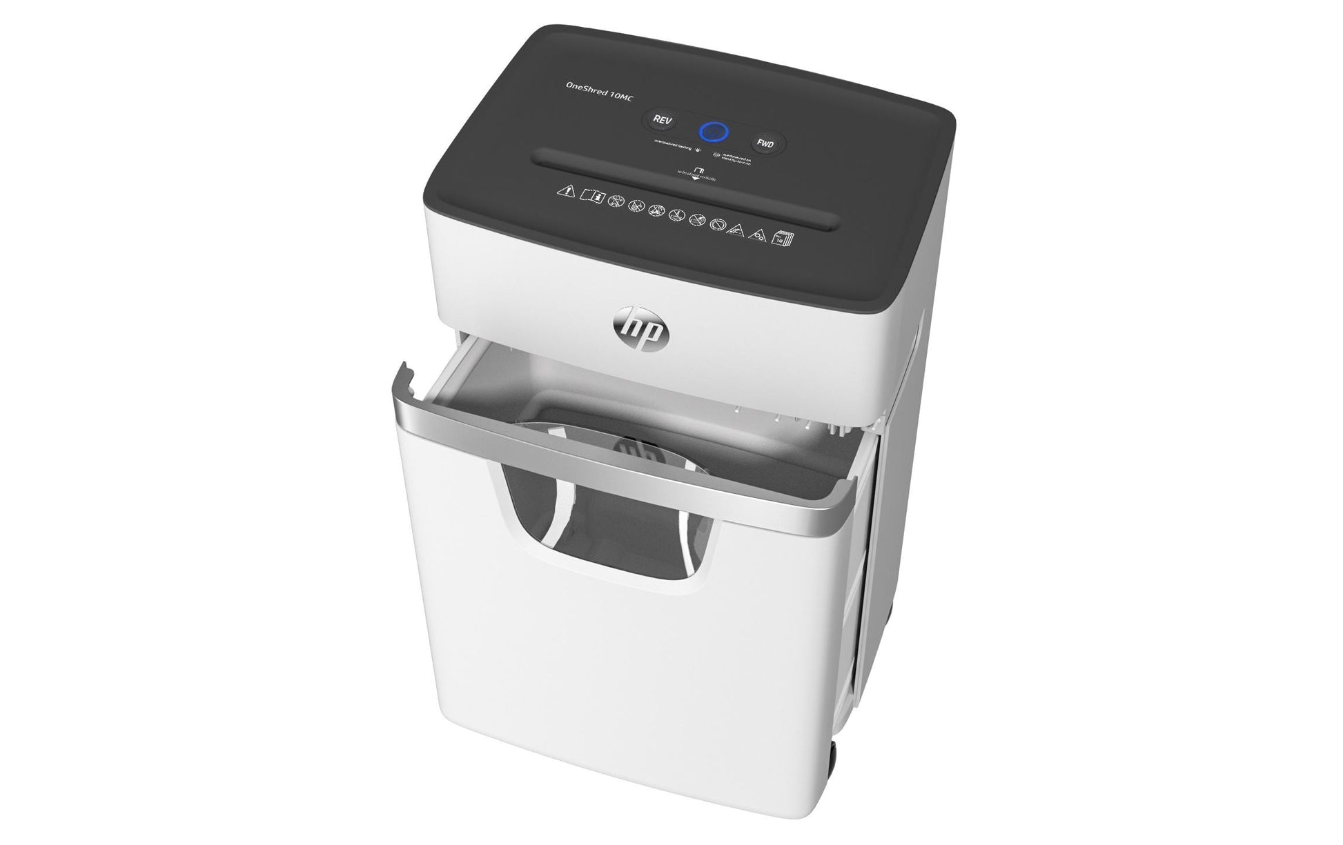 HP OneShred 10MC – Aktenvernichter, DIN P-5, Mikroschnitt 2 × 15 mm, 10 Blatt, 20 l