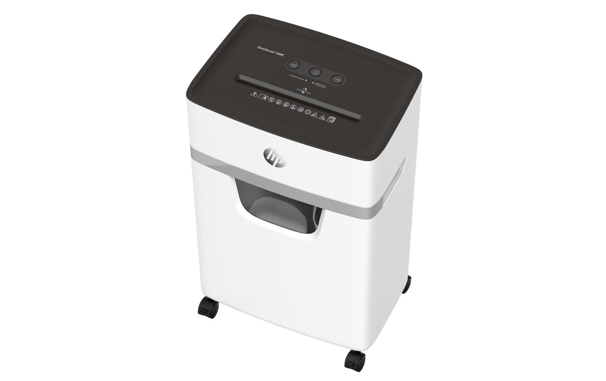 HP OneShred 10MC – Aktenvernichter, DIN P-5, Mikroschnitt 2 × 15 mm, 10 Blatt, 20 l