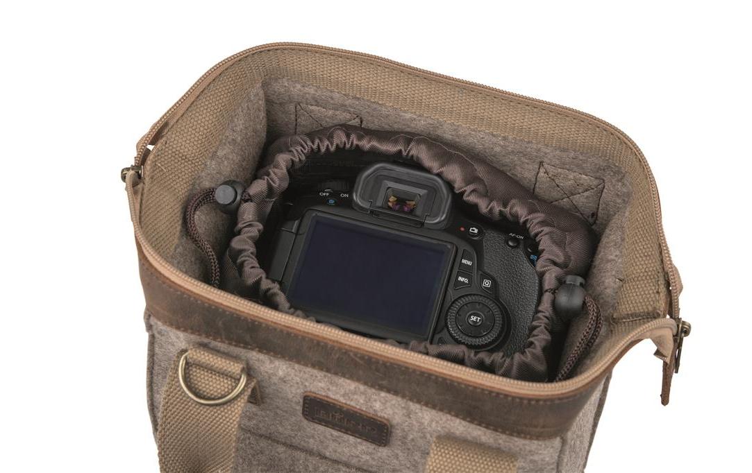 Dörr Ranger S Schultertasche – Filz/Leder – Braun