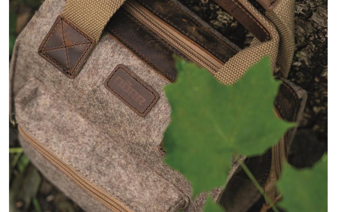 Dörr Ranger S Schultertasche – Filz/Leder – Braun