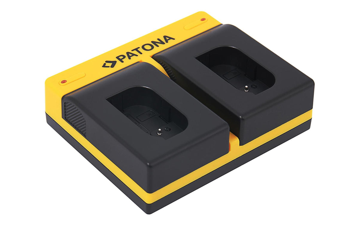 PATONA Ladegerät – 2× USB, Schwarz – für Panasonic DMW-BLK22/DC-S5/GH5 usw.