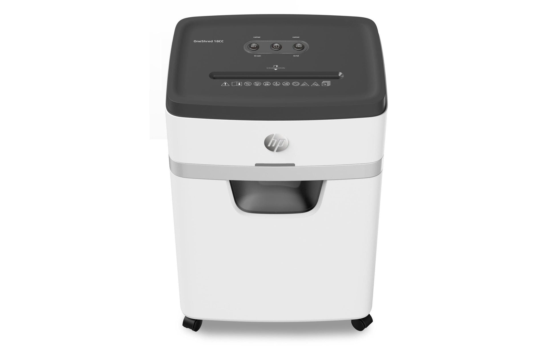 HP OneShred 18CC – Aktenvernichter, DIN P-4, Partikelschnitt 4 × 35 mm, 18 Blatt, 25 l