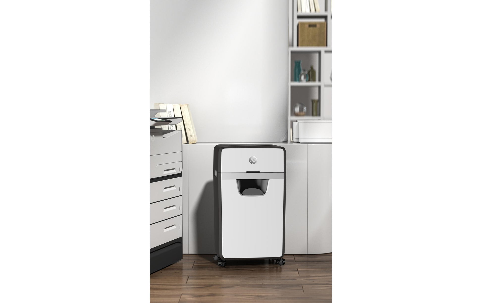HP OneShred 24CC – Aktenvernichter mit Autofeed, DIN P-4, Partikelschnitt 4 × 35 mm, 24 Blatt, 30 l