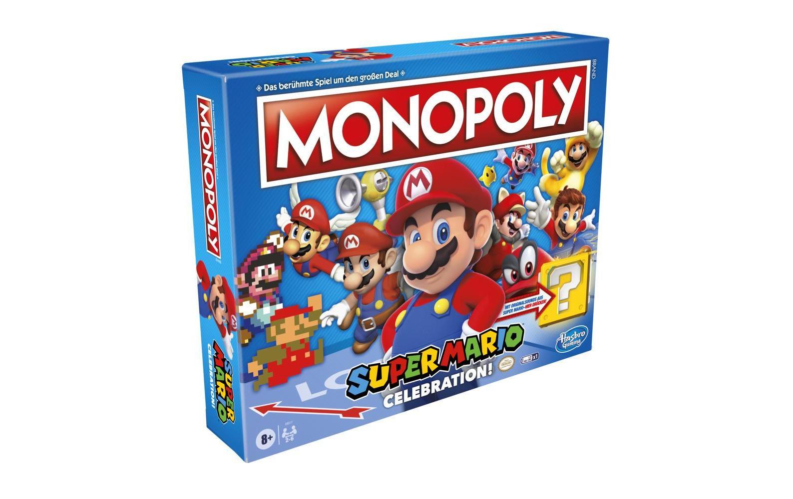 Hasbro Gaming Monopoly Super Mario Celebration – Brettspiel, 2–6 Spieler, ab 8 Jahren, 60 Min., DE
