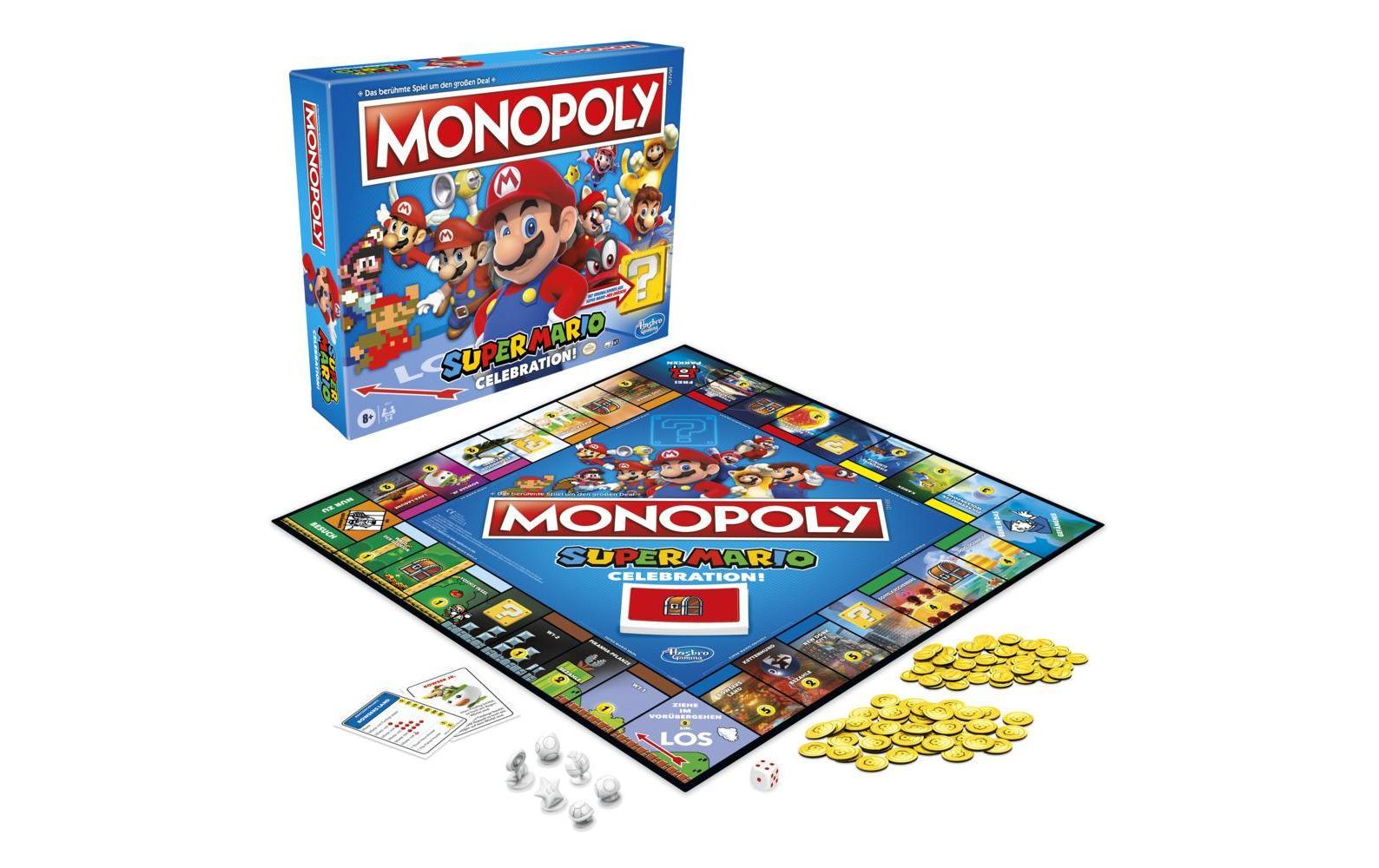 Hasbro Gaming Monopoly Super Mario Celebration – Brettspiel, 2–6 Spieler, ab 8 Jahren, 60 Min., DE