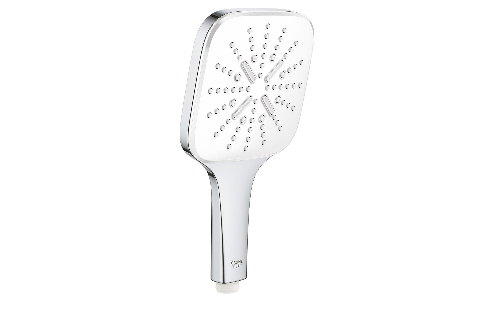 GROHE Handbrause Vitalio SmartActive Cube 130 – 9,5 l/min, Chromstahl, 3 Strahlarten, Chrom