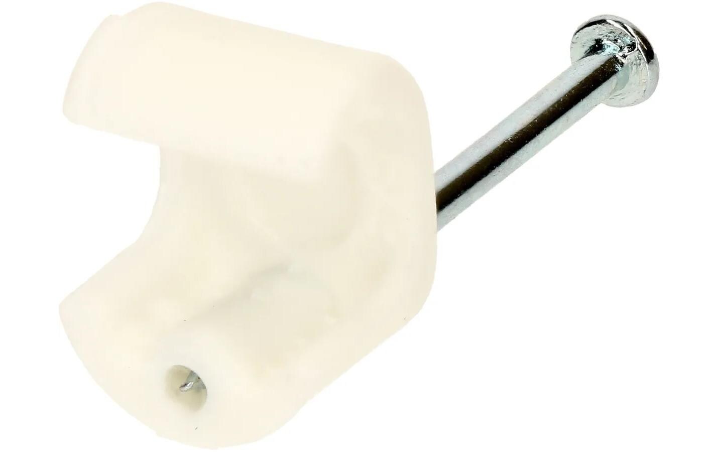 Max Hauri AG Max Hauri Kabelbinder, 25×12 mm, 100er-Pack, Polypropylen (PP) – weiss