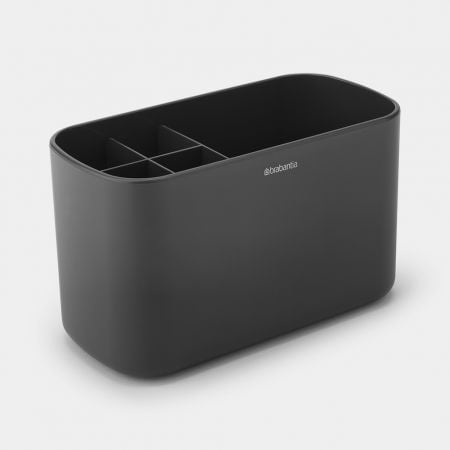 Brabantia Aufbewahrungsbox ReNew – 19,7×9,8×11 cm, Kunststoff, freistehend, Dunkelgrau