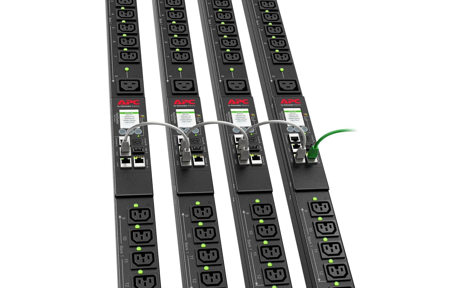 APC Rack PDU 9000 – Rack-PDU geschaltet, 3-phasig, 21× IEC C13 + 3× IEC C19, 16 A, Stecker IEC 60309