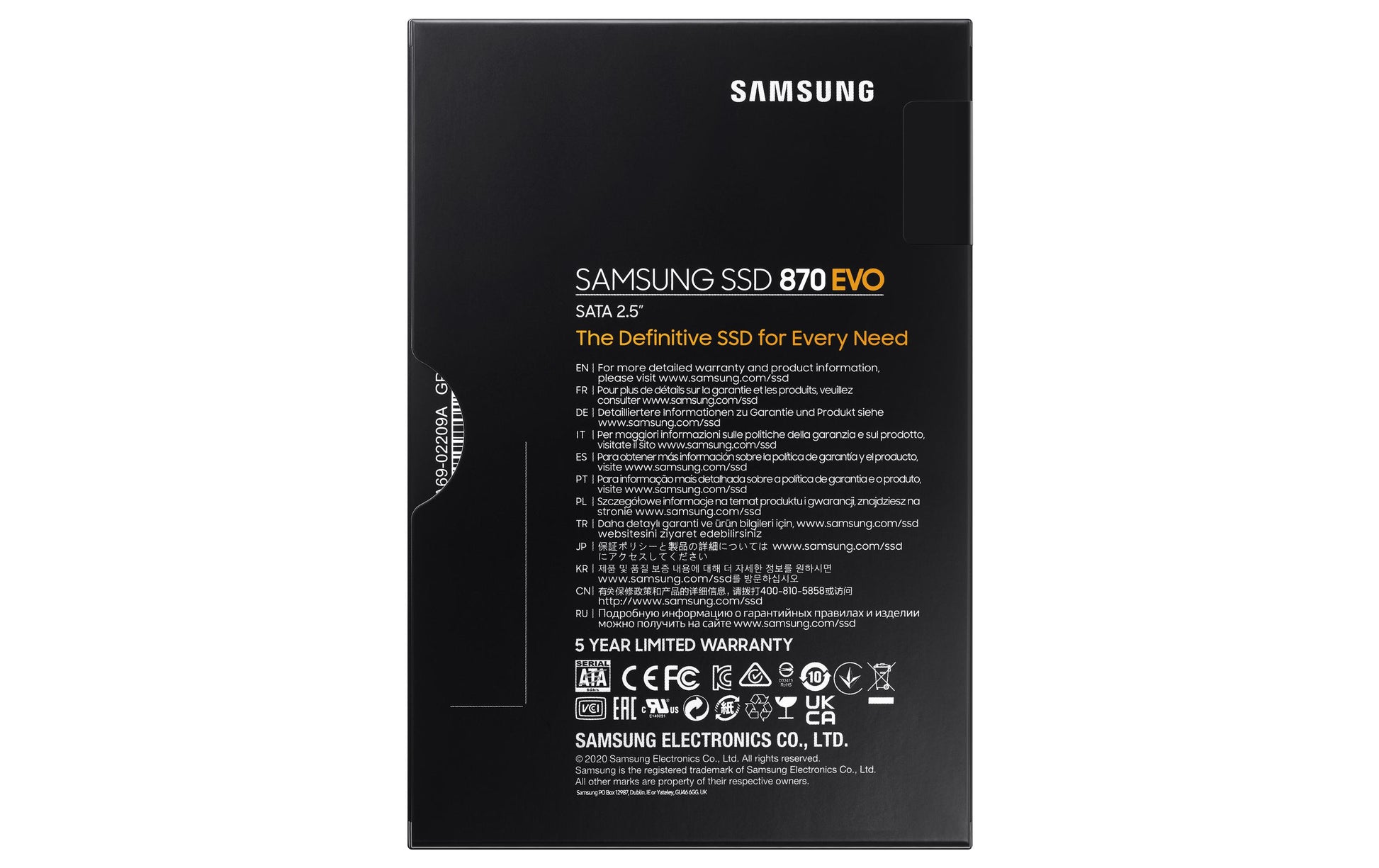 Samsung 870 EVO 1 TB – 2,5" SATA – 560 MB/s lesen, 530 MB/s schreiben