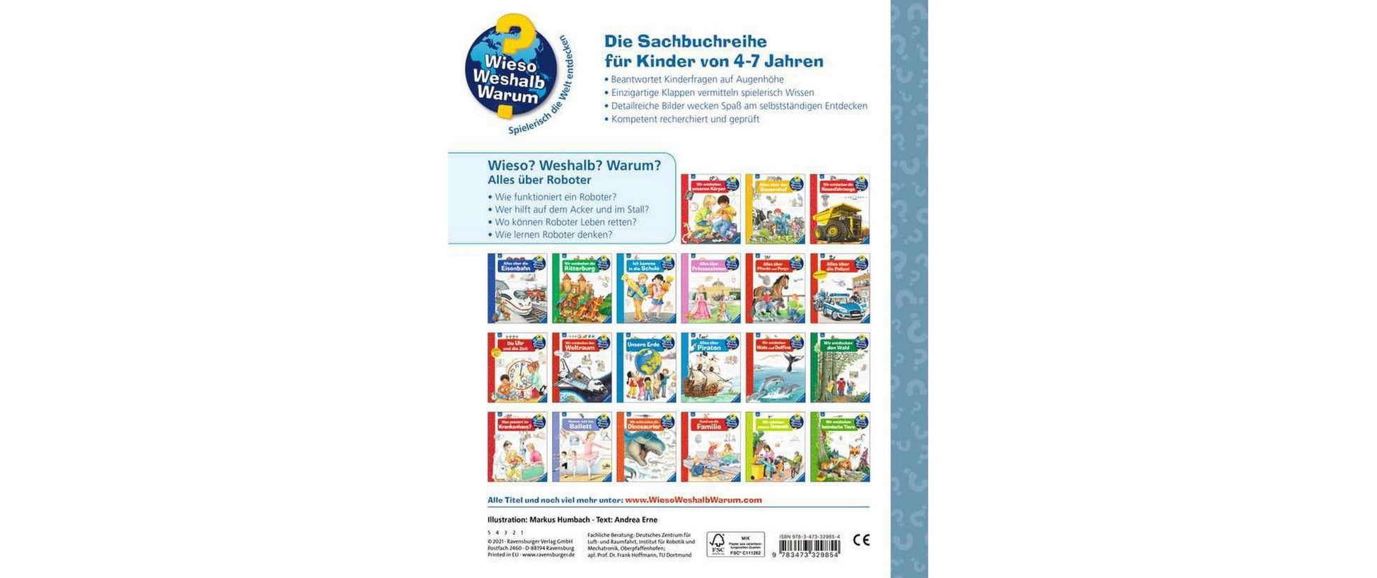 Ravensburger Buch – WWW47 Alles über Roboter, Hardcover, 16 Seiten, Deutsch, ab 4 Jahren