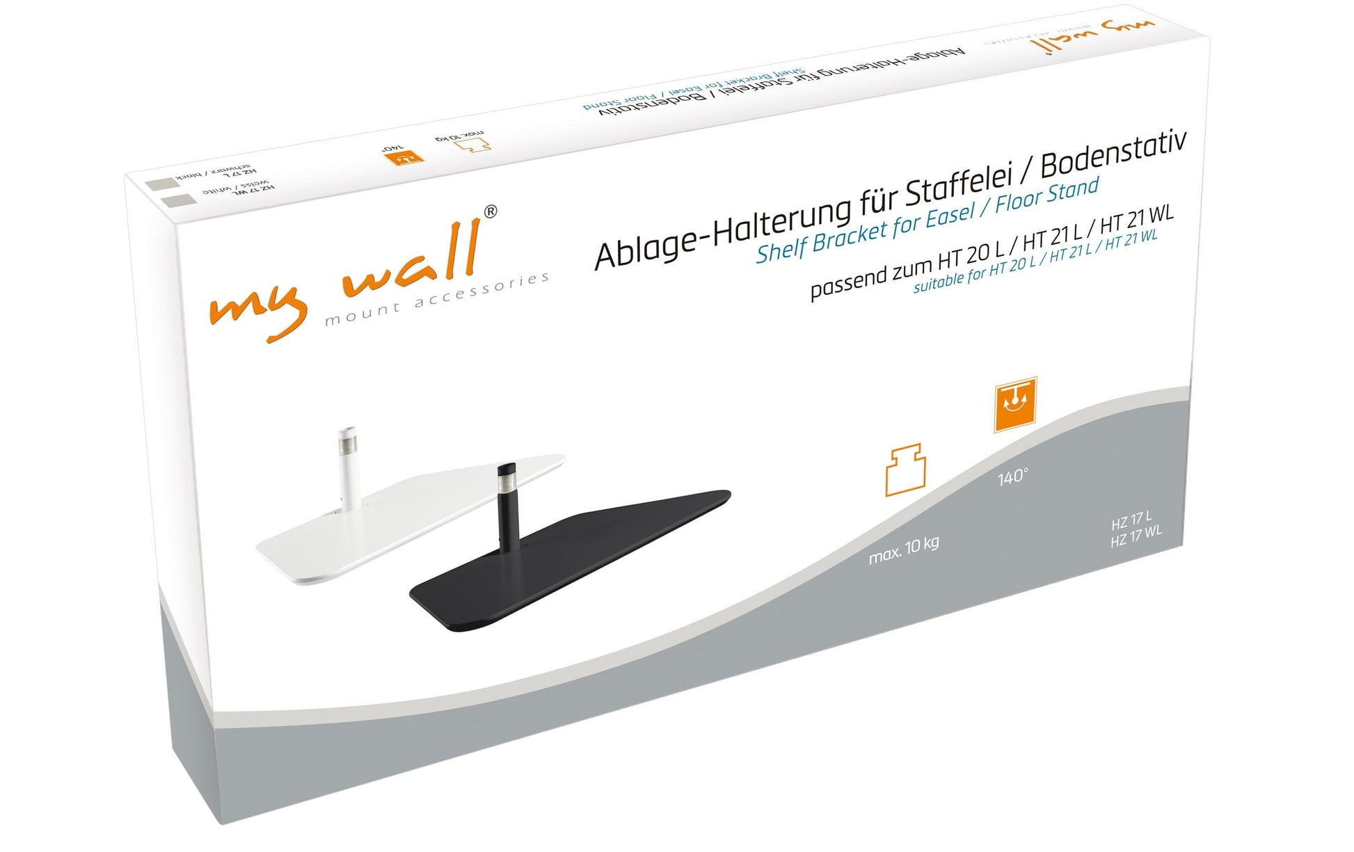 Ce-scouting My Wall HZ17 – Ablageplatte für HT20 und HT21, Schwarz