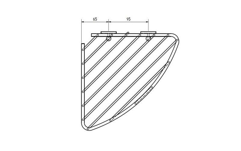 TESA Seifenhalter (Wand) Aluxx – Aluminium/Chrom, Klebestreifen, 20,5×21×8,7 cm, Silber