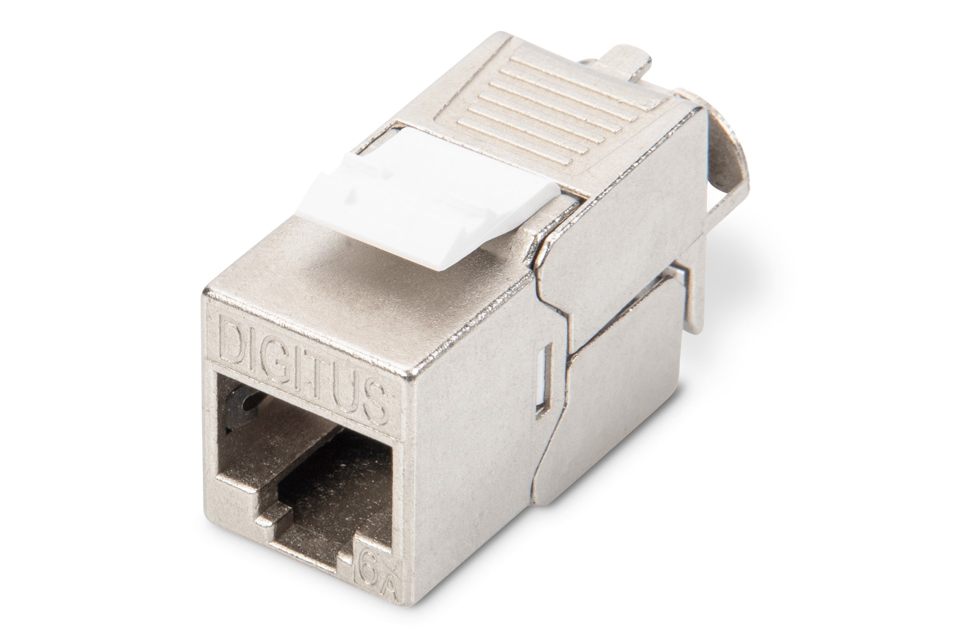 Digitus CAT 6A Keystone-Modul – Geschirmt, Werkzeugfreier Montageanschluss, 14×34×20 mm