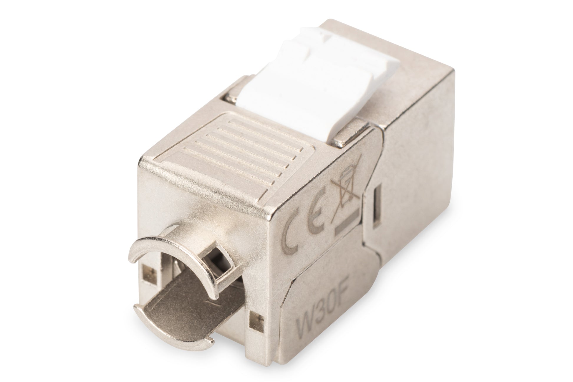 Digitus CAT 6A Keystone-Modul – Geschirmt, Werkzeugfreier Montageanschluss, 14×34×20 mm