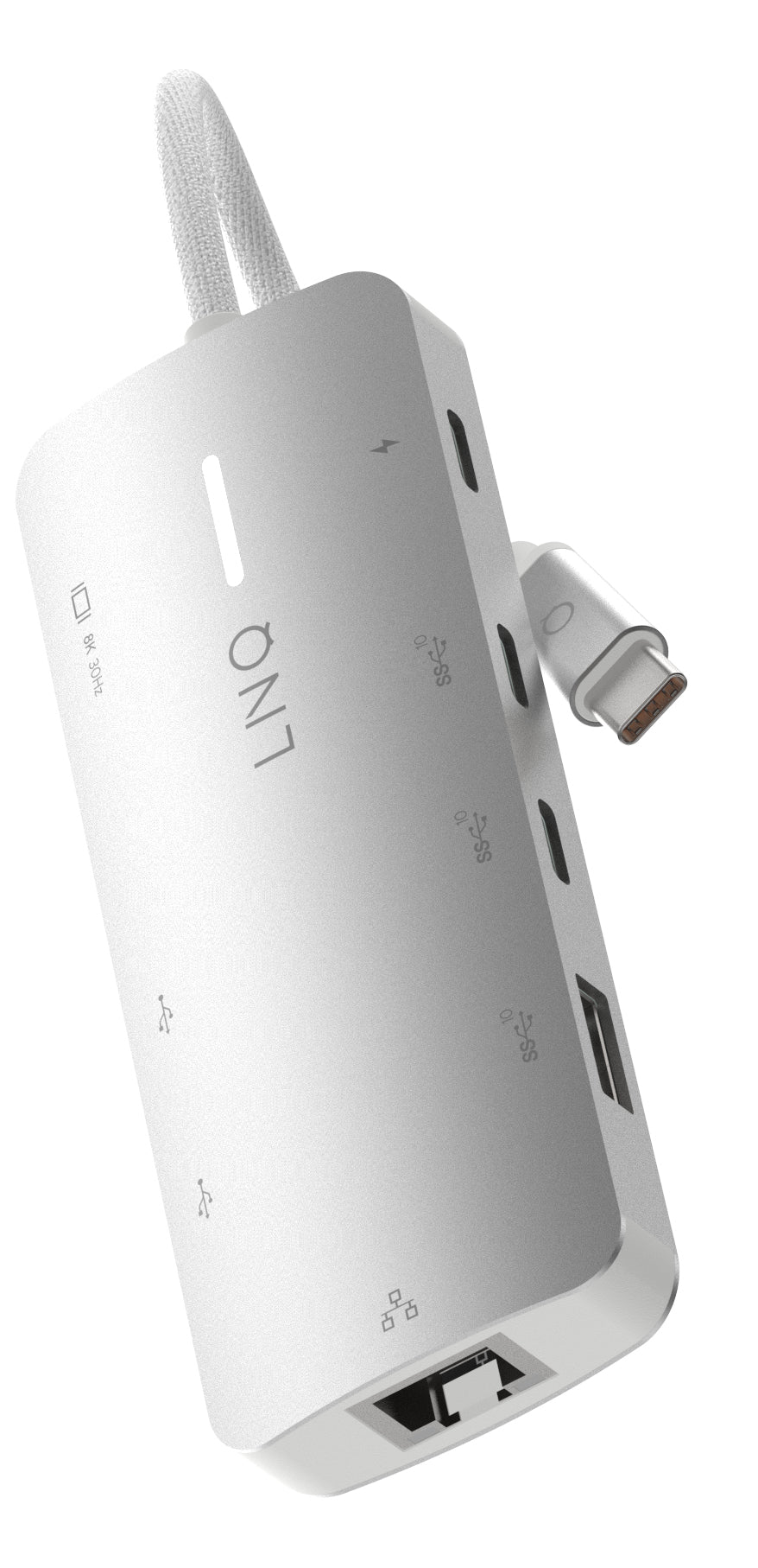 LINQ ProConnect 8in1 Dockingstation – USB-C, 1× HDMI, 3× USB-A, 3× USB-C, 140 W PD, 2,5GbE, für Windows/Mac