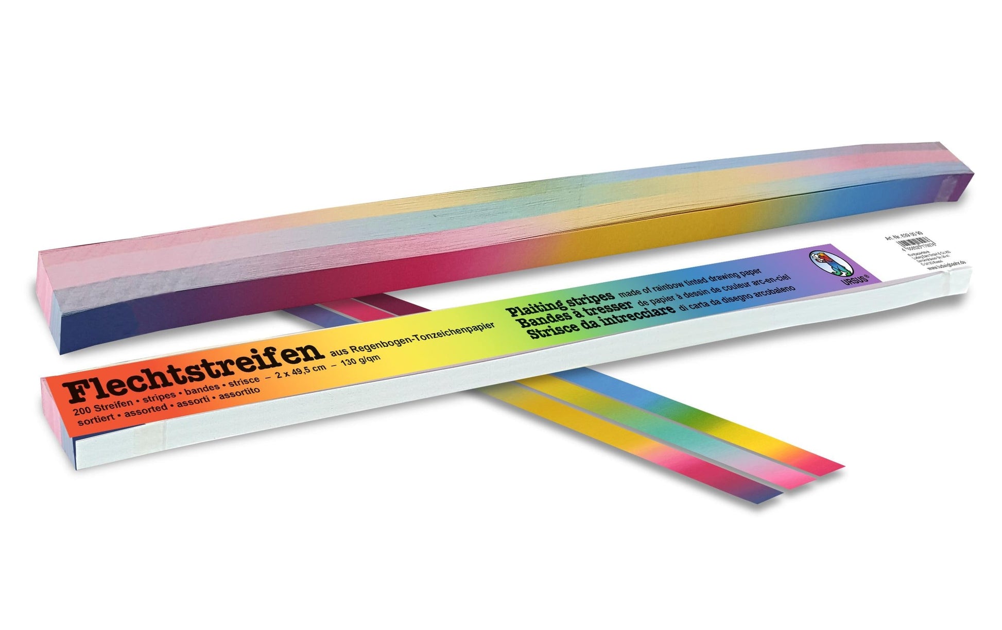 URSUS Bastelpapier – 2 × 49,5 cm, mehrfarbig, 130 g/m² – 200 Stück