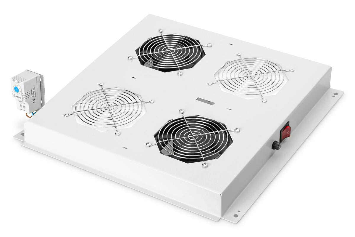 Digitus Lüftereinheit – 2 Lüfter, aktiv, Grau, 410×470×80 mm – für Varioflex-N, Unique Network, Dynamic Basic
