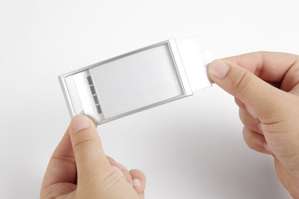 Durable Namensschild – 74 × 34 mm – magnetisch, silber, quer – Pack à 10