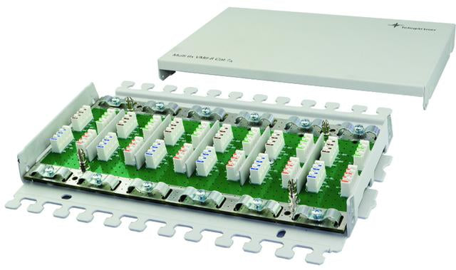 Telegärtner Multi VM Wandgehäuse – Kat.7A (Klasse F), geschirmt, 1× Port, Aufputz, Stahlblech