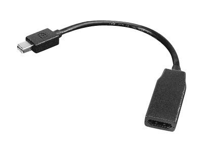 Lenovo Mini DisplayPort zu HDMI Adapter – 4K (3840 × 2160) @ 30 Hz, DisplayPort 1.2, 0,2 m, Schwarz