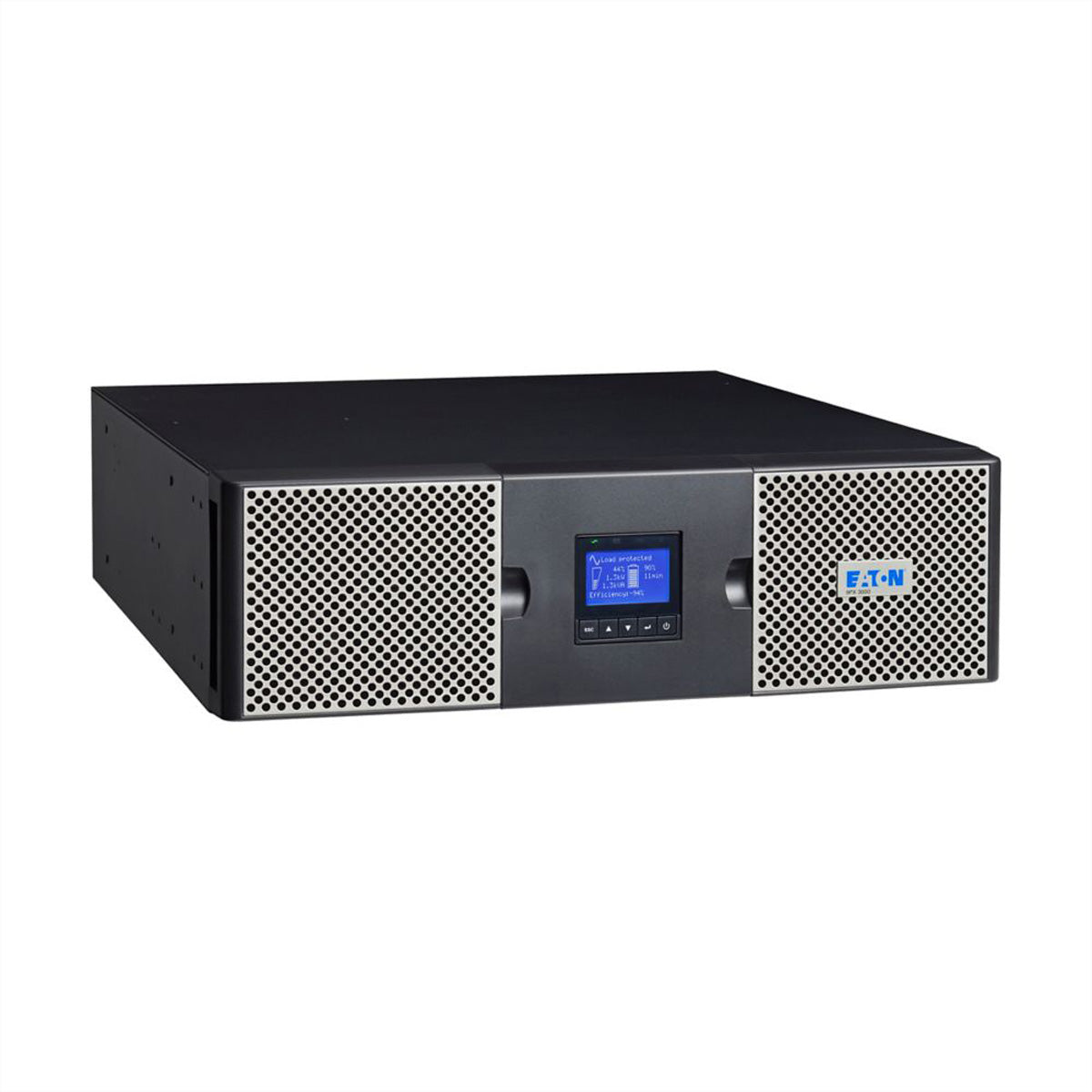 Eaton 9PX 3000i RT3U – USV Online (Doppelwandler), 3 kVA/3000 W, Rack 3U, 10× IEC (C13/C19), VRLA, LCD