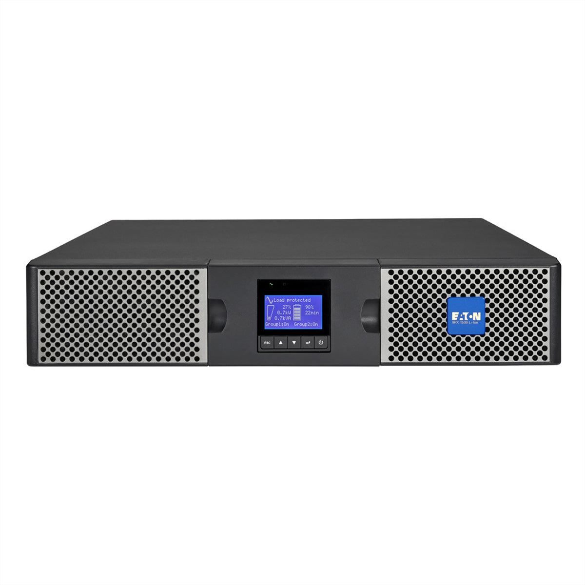 Eaton 9PX 2200i RT2U USV 2,2 kVA/2200 W Online Li-Ion – 19" Rack, 2U – C13×8, C19×2, Eingang IEC C20