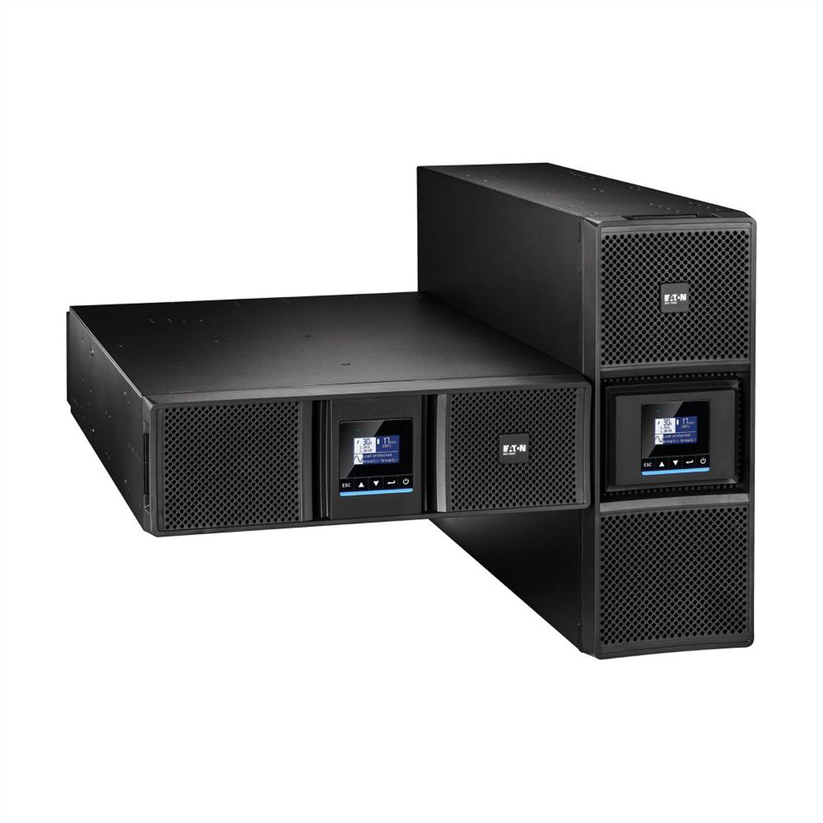 Eaton 9SX 8000i RT4U G2 – USV Online (Doppelwandler), 8 kVA/8000 W, Rack 4U, 12× IEC (C13/C19), VRLA