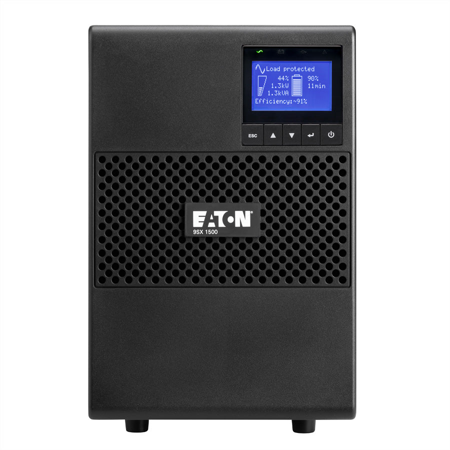 Eaton 9SX 1500i – USV Online (Doppelwandler), 1,5 kVA/1350 W, Tower, 6× IEC (C13), VRLA, LCD