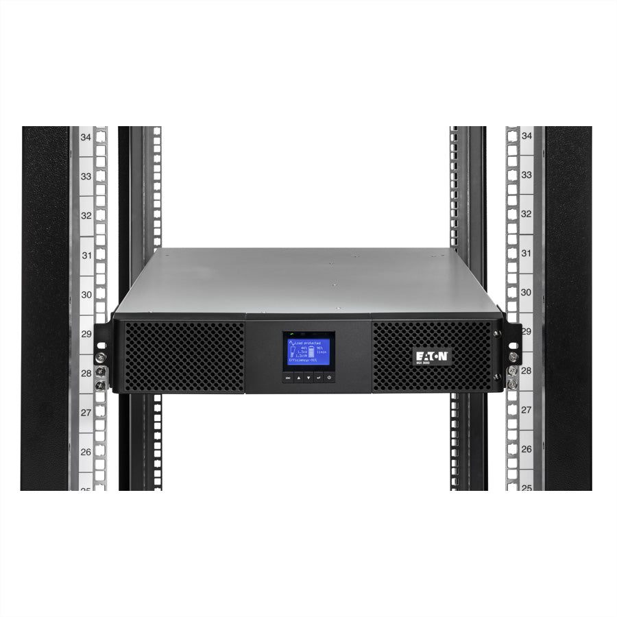 Eaton 9SX 3000i Rack2U (9SX3000IR) – USV Online (Doppelwandler), 3 kVA/2700 W, 9× IEC (C13/C19), Rack 2U