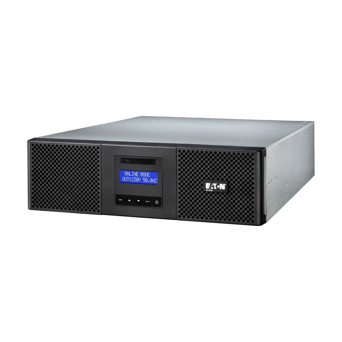 Eaton 9E 6000i – USV Online (Doppelwandler), 6 kVA/5400 W, Rack 3U, Einphasig, 8× IEC C13 + 2× IEC C19